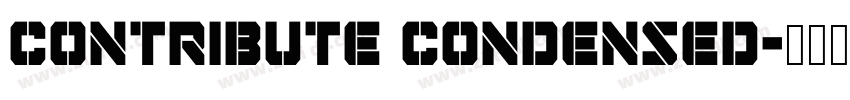 contribute condensed字体转换